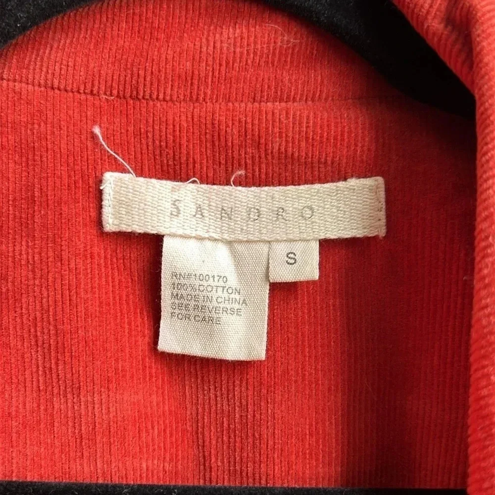 Sandro Red Ruffled Jacket - Picture 3 of 7